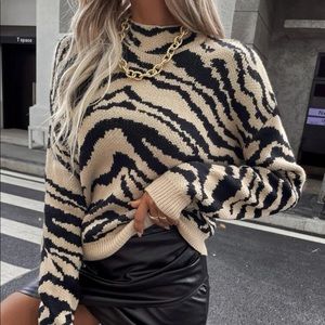 Tiger print sweater